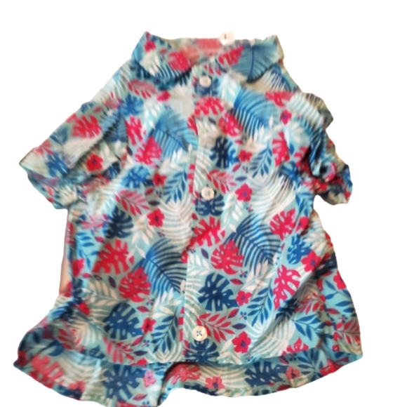 TROPICAL PALMS ☆ DOGGO HAWAIIAN SHIRT ☆ NWT - Picture 4 of 9